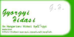 gyorgyi hidasi business card